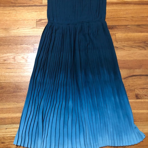 New Anthropologie Cerulean Depths Midi Dress Small - Picture 2 of 6